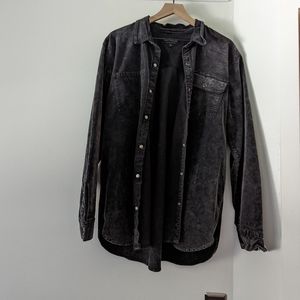 Black Velvet button up long sleeve shirt